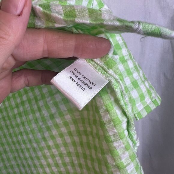 Appleseeds NWOT Gingham Plaid Cotton Shirt Comfy Country Basic Size Large - Picture 9 of 10